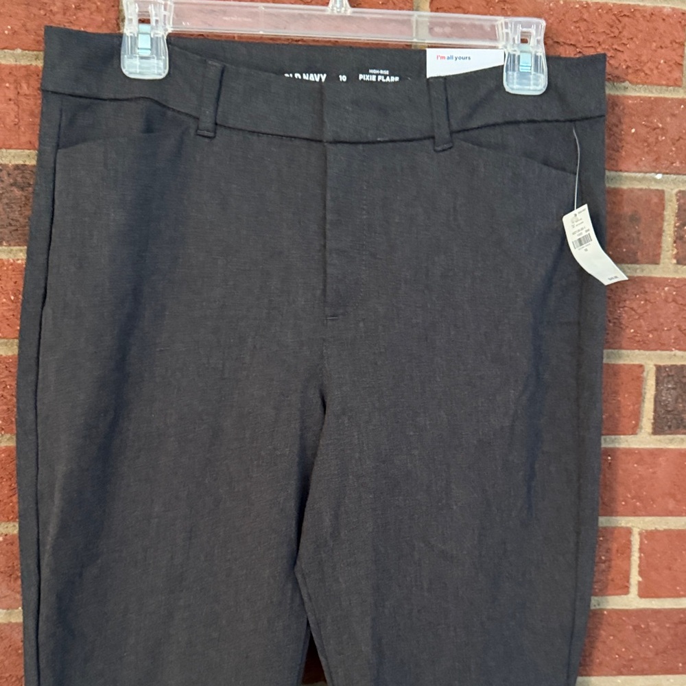 Old Navy Pixie Flare Charcoal Full Length Dress Pants - Picture 4 of 11